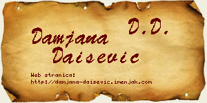 Damjana Daišević vizit kartica